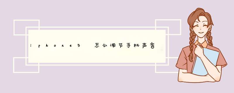 iphone5 怎么调节手机声音